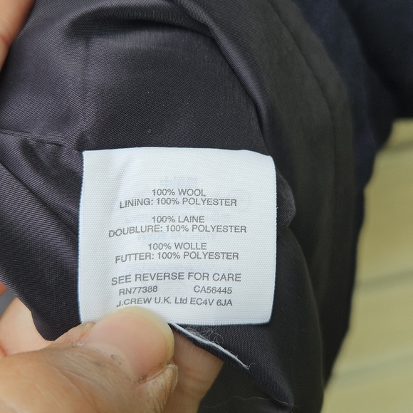 J. Crew navy tie-neck Italian wool crepe dress with flaw size 0 - Picture 5 of 8